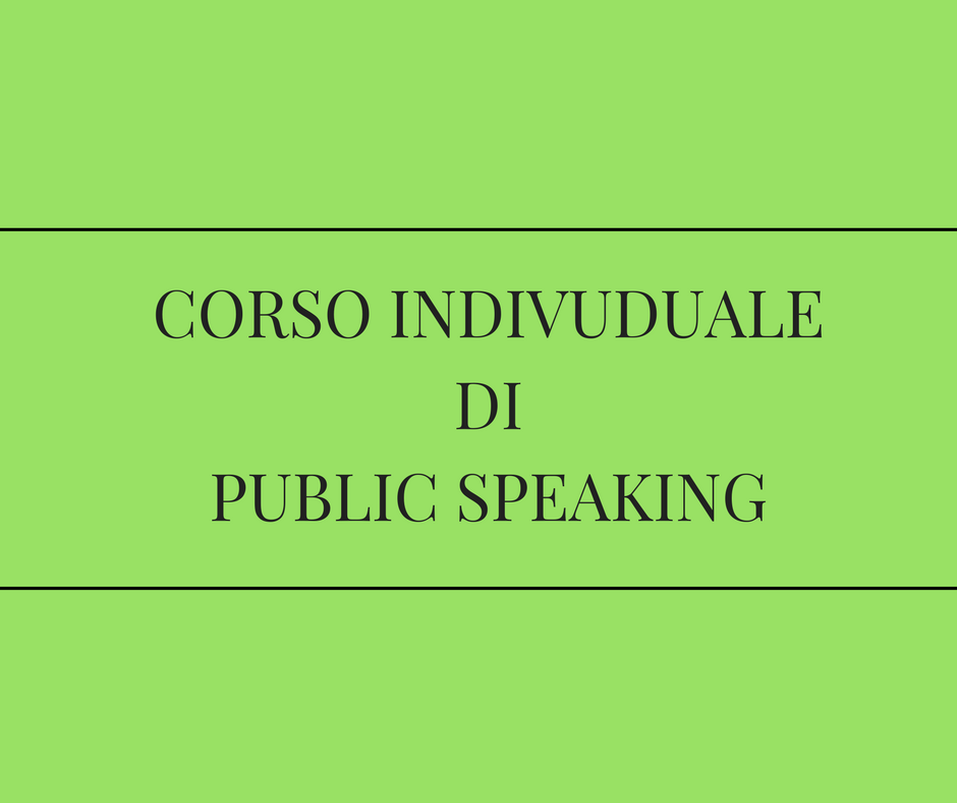 corso individuale di public speaking